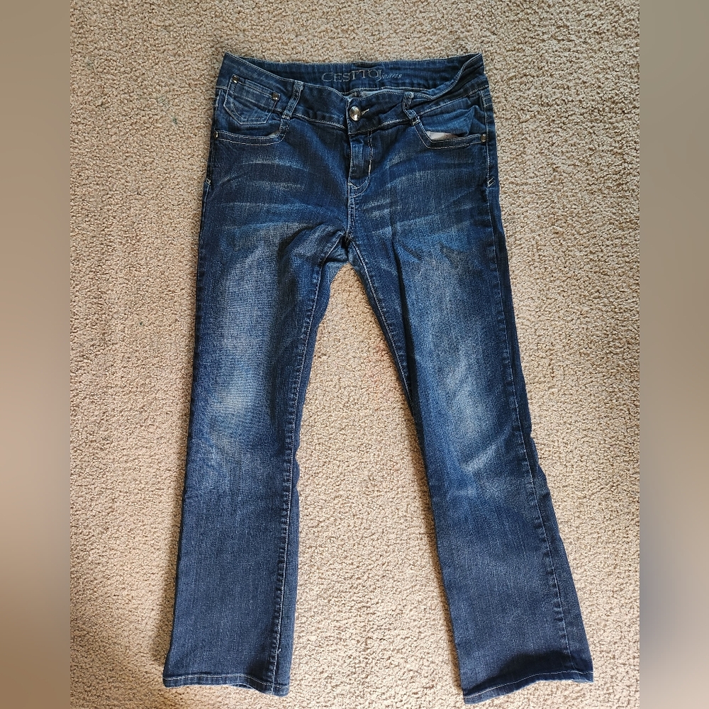 Cestoi Dark Blue Straight Leg Women's Jeans